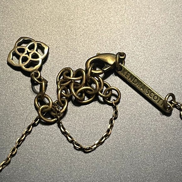 Kendra Scott Whitlee Pendant Necklace Pave Crystal Gold Plated - Picture 4 of 9